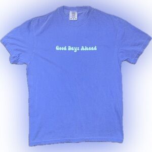 Blue Comfort Colors front and back Graphic T-Shirt